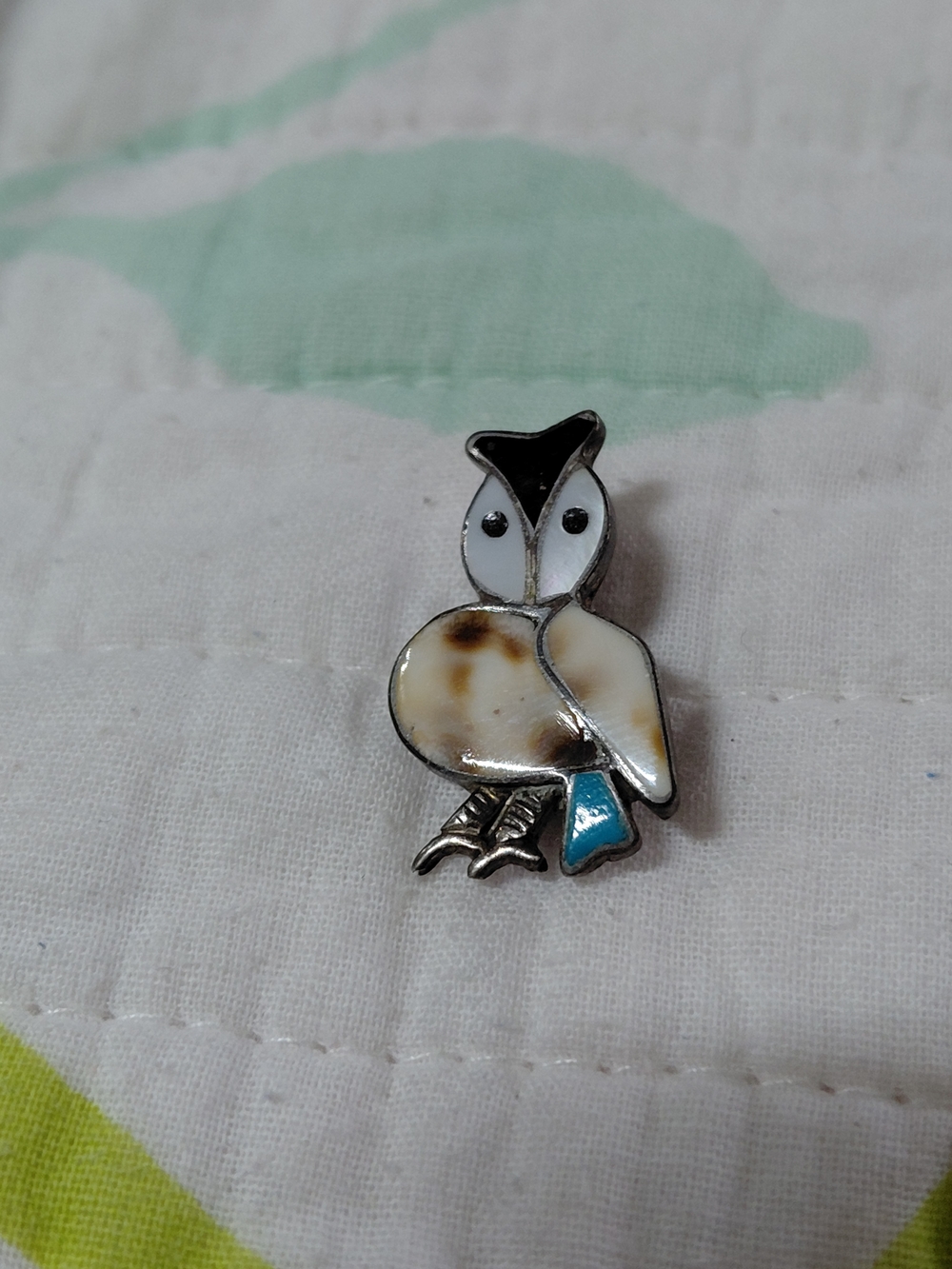 Vintage Zuni Sterling Silver Owl Pin PendantTheMaisonOpaline..